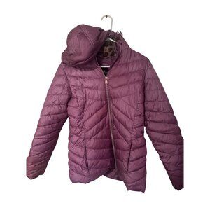 Big Chill purple quilted hooded jacket coat size M
